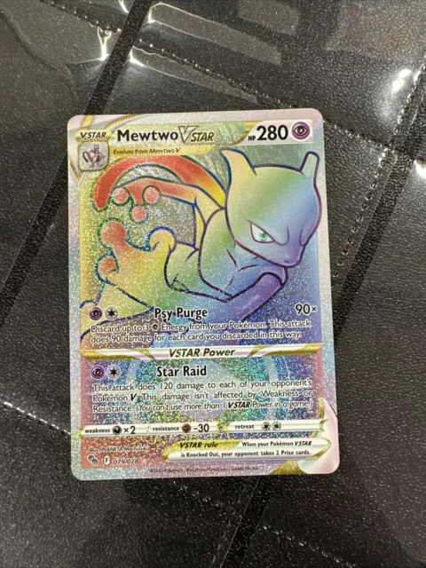 🌈 Mewtwo VSTAR Rainbow Secret Rare 079/078, Pokémon Go (2022).  #pokemoncards #pokemontcg #pokemongo #charizard #pokemoncommunity…