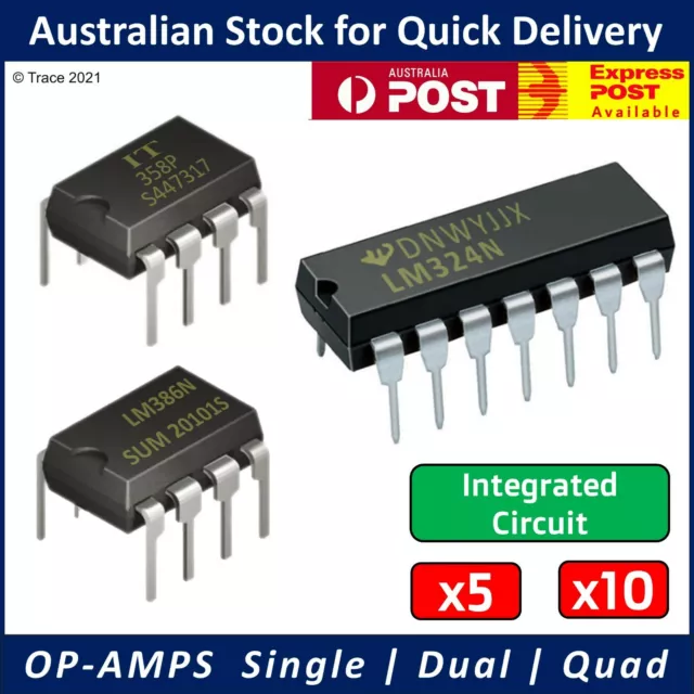 Op Amps - LM386 Single | LM358 Dual | LM324 Quad - Operational Amplifier IC Chip