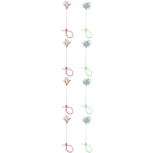 8 Pcs produits pour chat Chat Teaser Chat Plume Jouets Verts