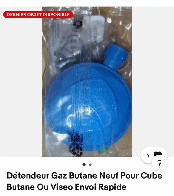 Détendeur Quick-On Butane Ø20mm Avec Tétine Pour Bouteilles Malice Elfi Calypso