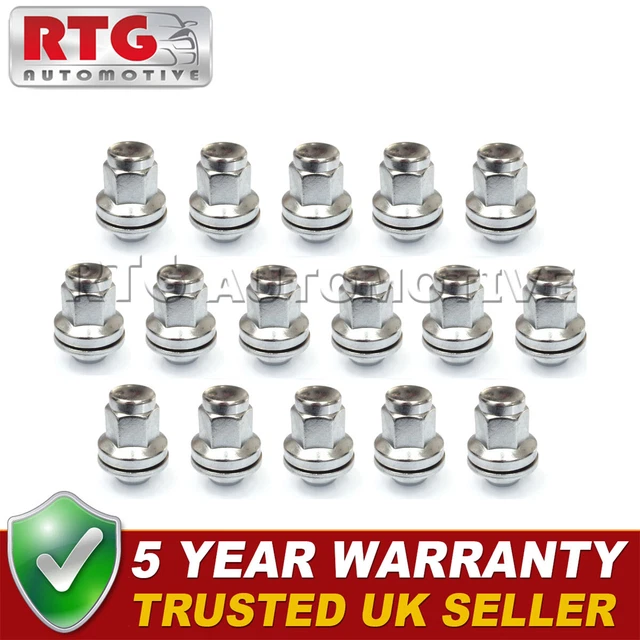 16X WHEEL NUTS For Toyota Yaris 1999 On (Alloy Wheels) Silver £19.99