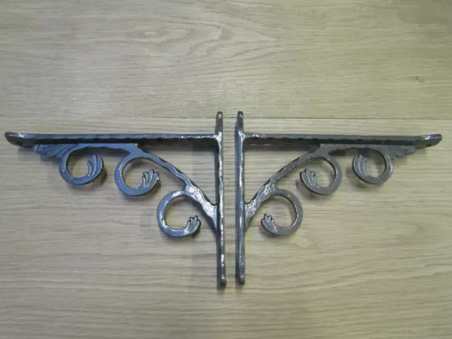 PAIR OF CAMDEN Cast iron Rustic Vintage Shelf Support Book Bracket