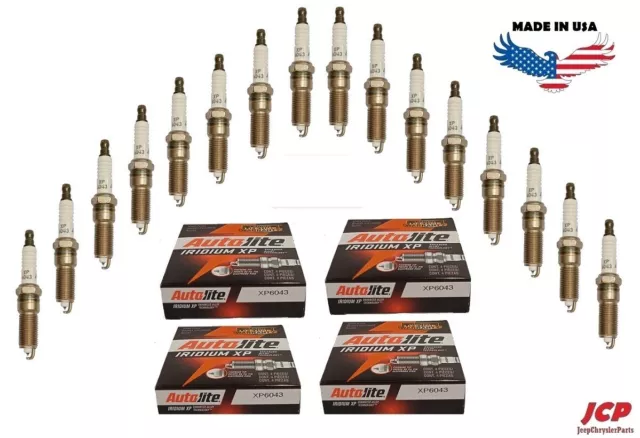 16 X IRIDIUM SPARK PLUG for JEEP GRAND CHEROKEE WK2 SRT-8 6.4L HEMI V8 2012-2020