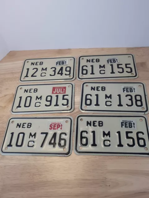 Nebraska Motorcycle License Plate Lot