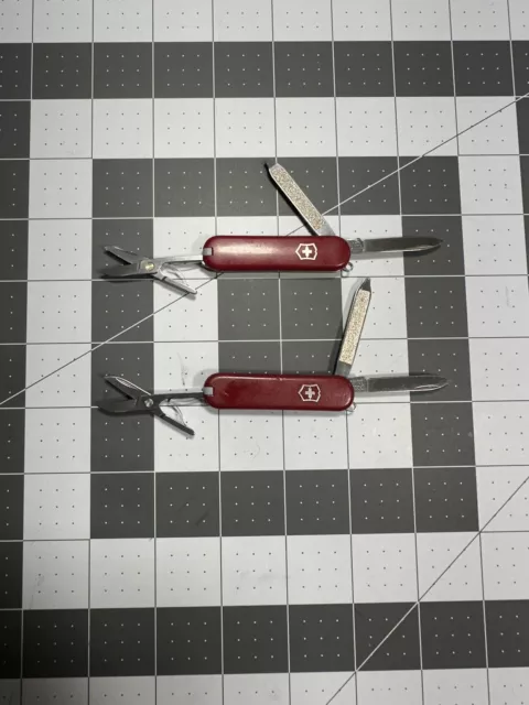 Victorinox Classic SD Swiss Army Knives 58MM Lot Of 2 - Red - Bundle - 6215