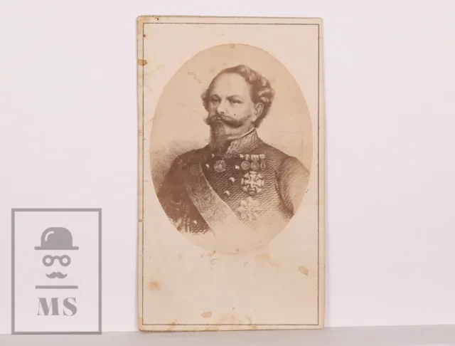 Antique Photocard of Italian King Victor Emmanuel II of Italy - 19th century