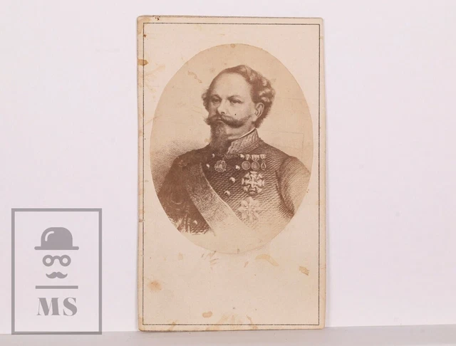 Antique Photocard of Italian King Victor Emmanuel II of Italy - 19th century