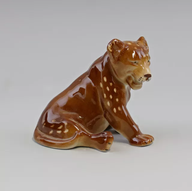 9942788 Porcelain Figurine Lion Lion Baby Wagner & Apel 11x12cm