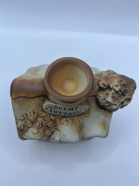 Vintage Swagman Pottery Scent Cottage Made In Aus Oil Burner Tealight Candle 2