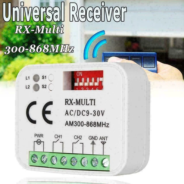 UNIVERSAL RADIO RECEIVER RX-Multi 300-868Mhz For Marantec Hormann Nice ...