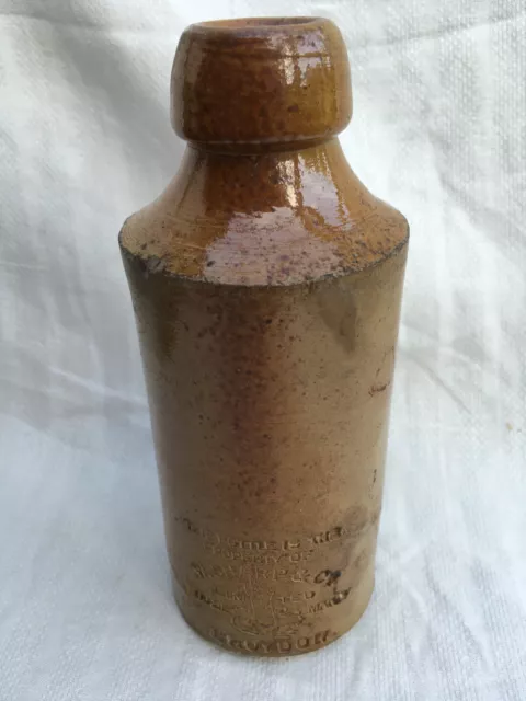 W. Sharp Croydon London impressed stoneware ginger beer bottle c1890-1920