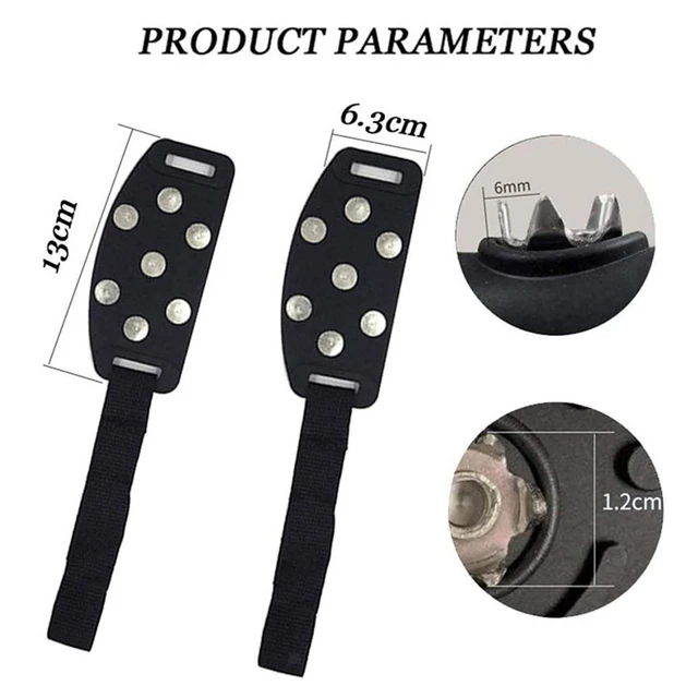 Shoe Spikes 7 Studs Snow Shoes Grippers Nonslip Snow Shoe Crampons for Ice