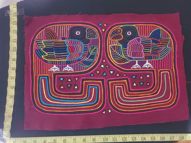 Panama Kuna Mola Folk Art Reverse Applique Embroidery Quilted 1905