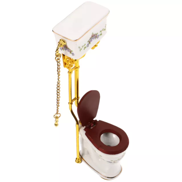 Céramique De Bébé Meuble Salle Bain Mini Parure Modèle Toilette Miniature
