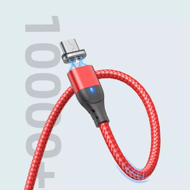 0.5M 1M 2M LED 3 in 1 Fast Charging Cable For Apple iPhone iPad/TypeC/Micro