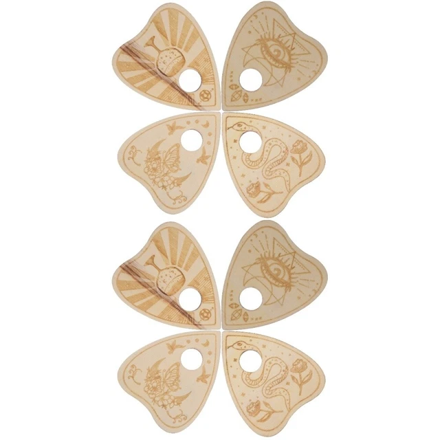 8 piezas Bandeja de bola de cristal de tarot Soporte de esfera Mini soporte de madera en forma de luna