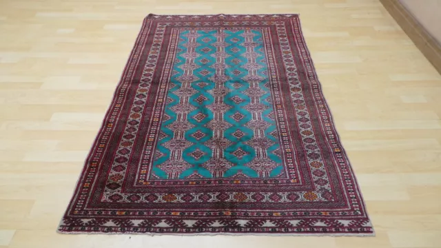 PERSAIN CARPET RUG HAND MADE Oriental Wool Vintage 5ft 10" x 3ft 10"