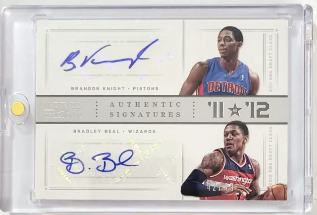 2011-12 Bradley Beal & Brandon Knight Dual Rookie Auto National Treasures 42/49