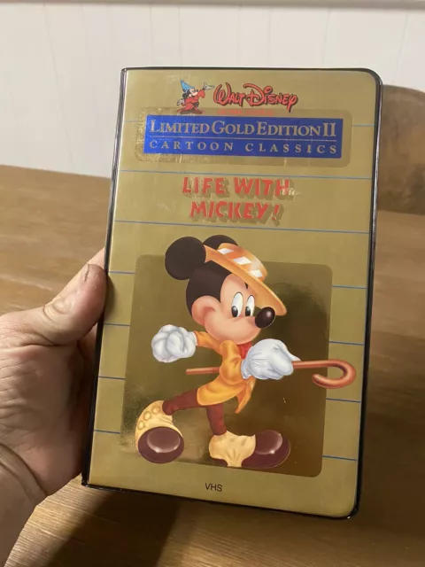 Life With Mickey Walt Disney Cartoon Classics Limited Gold Edition II VHS