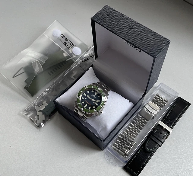 SEIKO SKX007 KERMIT HULK Submariner Mod with Multiple Strap