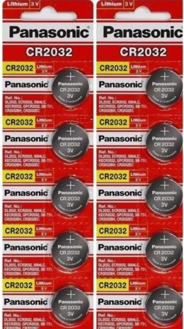 100 SUPER FRESH Panasonic ECR2032 CR2032 Premium Lithium Battery 3V Coin Cell