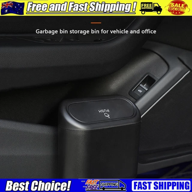Car Trash Can Hanging Vehicle Garbage Dust Case Pressing Type Waste Organizer