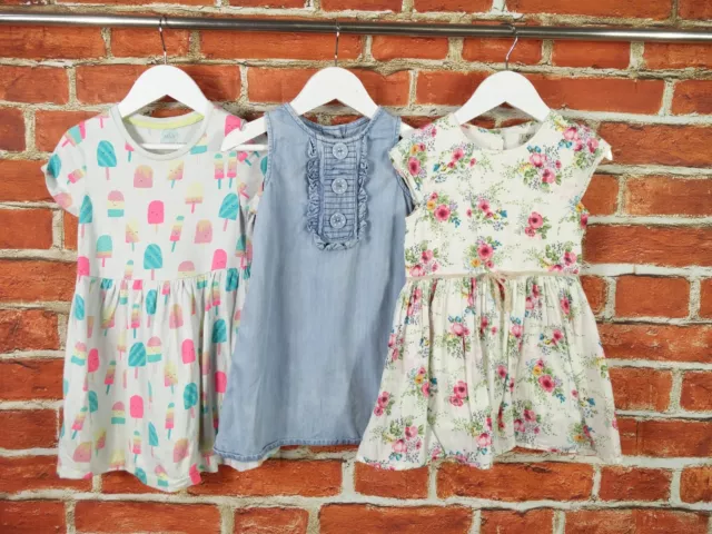 Girls Bundle Age 3-4 Years Next M&S Pretty Summer Dress Set Floral Denim 104Cm