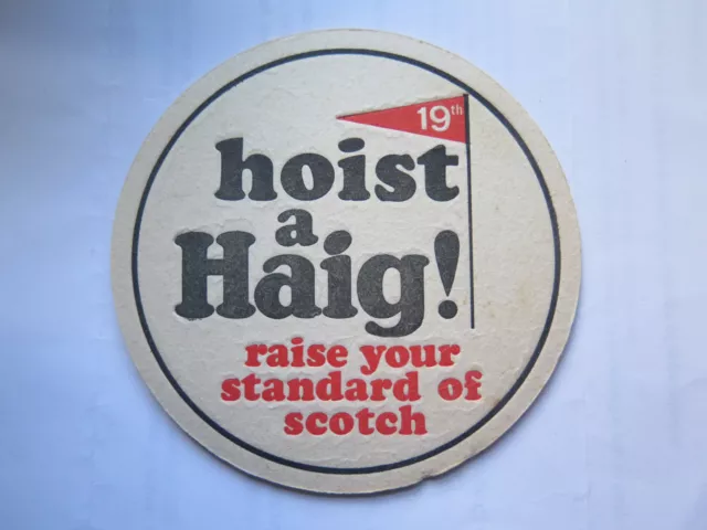 HAIG SCOTCH WHISKY DRINKS COASTER BARWARE c1970s EXCELLENT CONDITION No 2