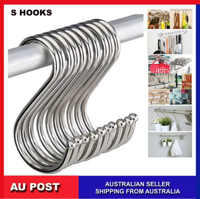 S Hooks Shape Stainless Steel Kitchen Hanger Rack Clothes Pot Hanger SHOOK