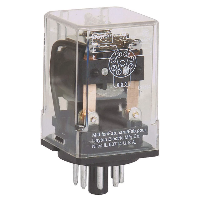 DAYTON 3X740 Gen Purpose Relay,8 Pin,Octal,240VAC