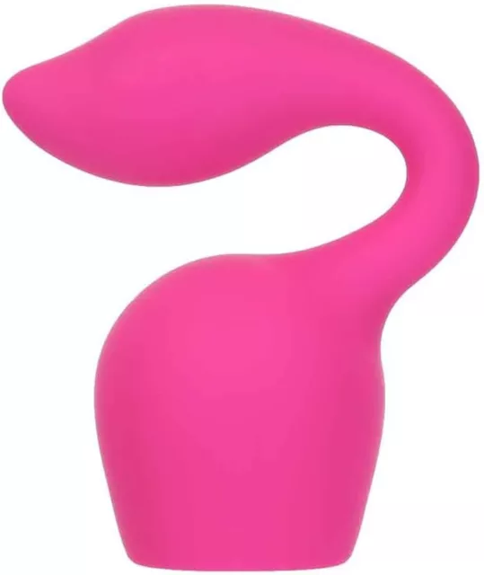 Palm Power Wand Extreme Curl Pleasure Cap Soft Silicone Massage Head Pink