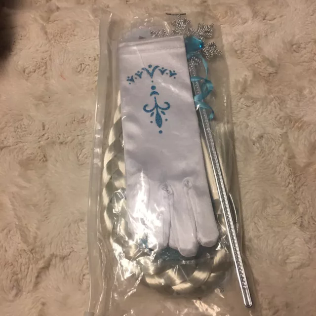 ELSA FROZEN HEART Wand Gloves Crown Princess Accessories Set Age 4-12