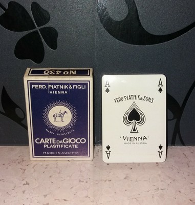 CARTA A SEMI FRANCESI Piatnik 1 CARTA DA GIOCO VIENNA PIATNIK FERD INIZIO 1900 