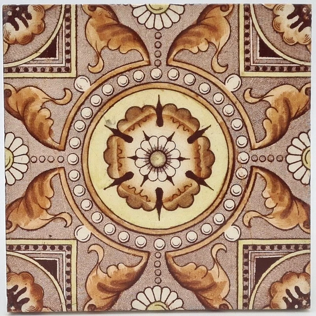 Antique Fireplace Tile Aesthetic Transfer Printed Tile C1880 AE1