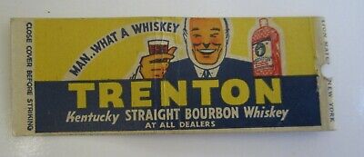 Old Vintage 1930's - TRENTON Kentucky Bourbon WHISKEY - MATCHCOVER - Bobtail