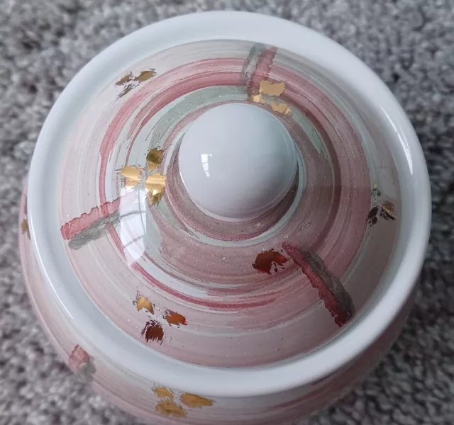 Vintage Deruta of Italy Majolica ALYSSIA Pattern Sugar Bowl W Lid Jar 10 oz