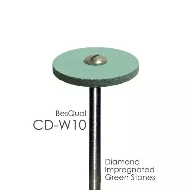 Dental Lab Diamond Green Stone Besqual CD-W10 Wheel for zirconia and porcelain