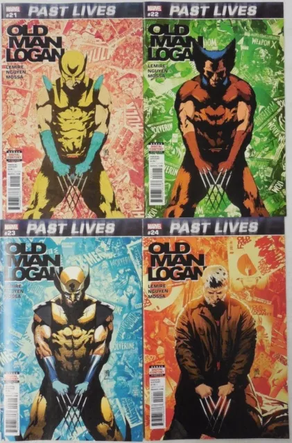 OLD MAN LOGAN #21 22 23 24 Past Lives Set Marvel Comics Wolverine X-Men 2017