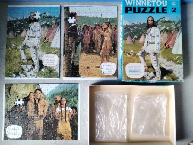 Winnetou 2 Filmpuzzle 3× 120 = 360 Teile Karl May von F.X. Schmid 95209 Vintage