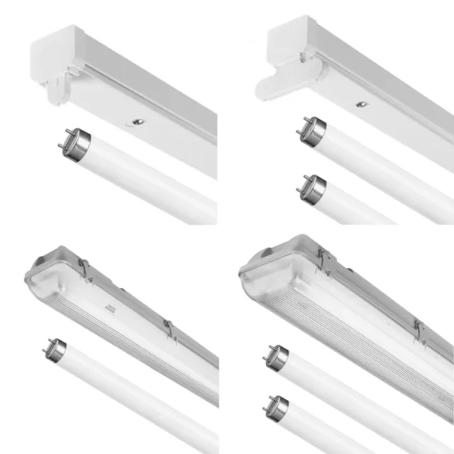 T8 HF Fluorescent Single / Twin Batten or IP65 Non-Corrosive 2ft 4ft 5ft 6ft