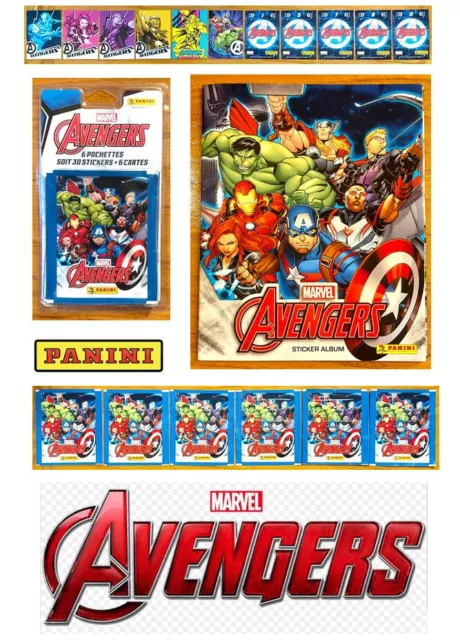 Panini MARVEL AVENGERS Album + Blister + 18 pochettes scellées + 24 cartes 2019