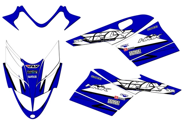 2009 2010 2011 2012 Polaris Iq 550 IQ550 Grafica Kit Deco Avvolgere Fly Blu