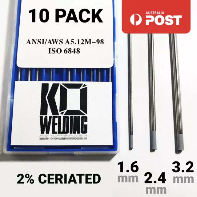 GREY 2% Ceriated for Thin Material 175mm Tungsten TIG WC20 Electrode Best Alloy