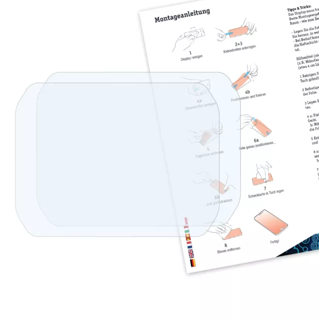 Bruni 2x Folie für Casio A163WA-1QES Schutzfolie Displayschutzfolie 2