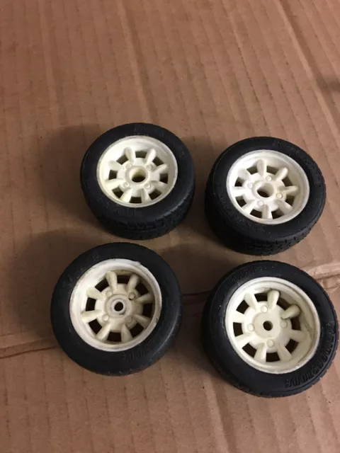 Kyosho Original Mini Cooper 2Wd (Rare Item) Set Of 4 Wheels & Tyres 1/10