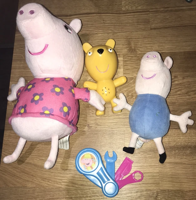 PEPPA PIG AND Teddy Hide and seek, Soft Toy & Grandpa Pig Tool
