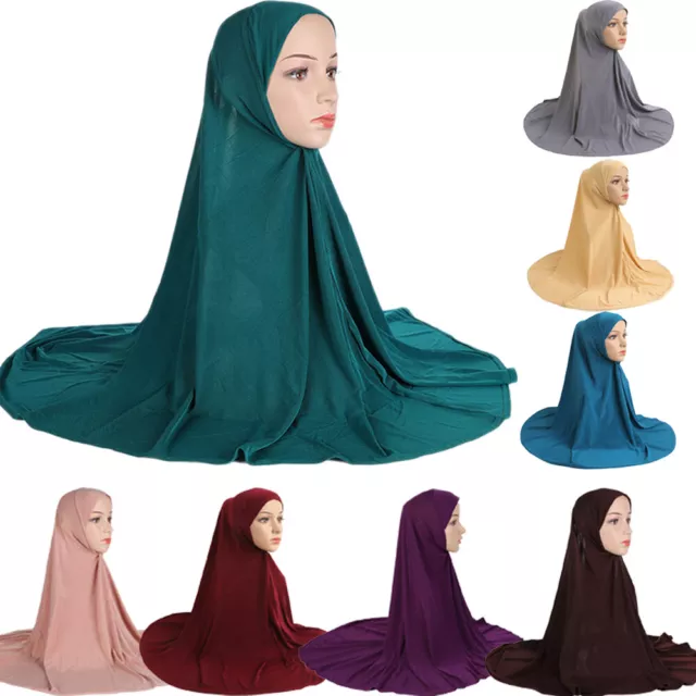 One Piece Amira Hijab Khimar Pull On Ready Made Instant Scarf Women Muslim Niqab