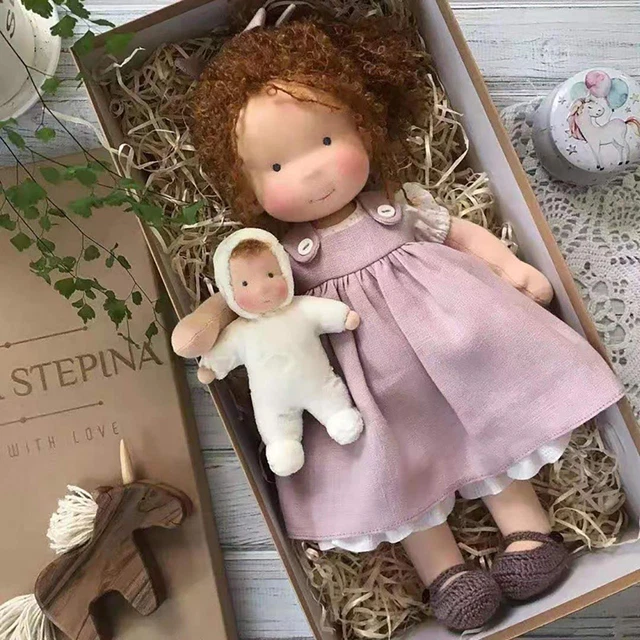 Doll Plush Doll Handmade Beautiful Cotton Plush Doll Girls Birthday Gift 3