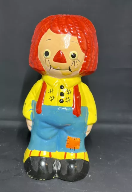 Vintage Raggedy Andy Coin Bank Figure VTG Raggedy Ann Piggy Bank Rare