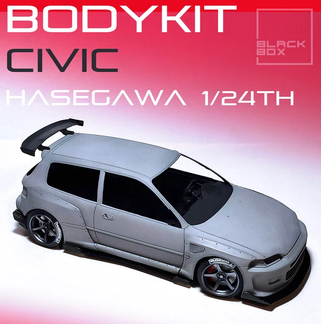 HONDA CIVIC EG6 Pandem Widebody kit with wheels Resin scale model cars